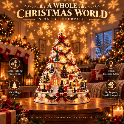 🔥HOT SALE🔥🏆 60,000+ Sold🎄Christmas Village Projection Centerpiece – 4 Themed Villages