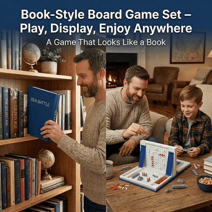 🔥LAST DAY 49%OFF 📚 Vintage Game Set: Enjoy a sophisticated game night and store it away elegantly in a compact book case.