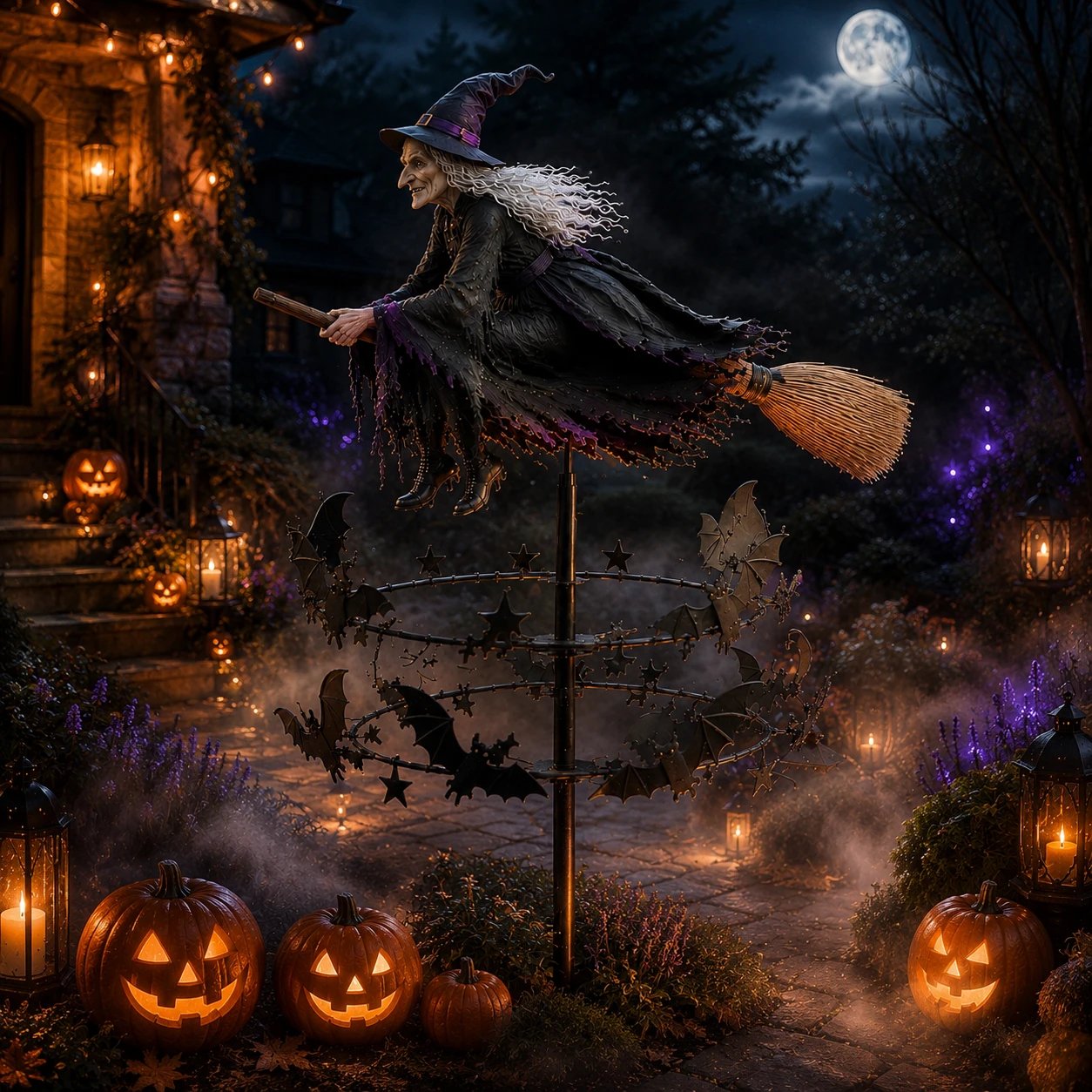 🧙‍♀️50% OFF TODAY🎃Halloween Early Bird Special🧙‍♀️ The Enchanted Witch Garden Wind Spinner