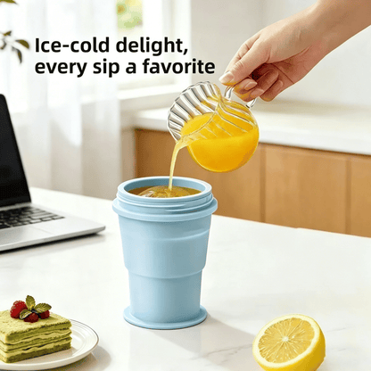 🧊55% OFF TODAY🥤 Foldable Ice Cup with Built-In Ice Ball Mold