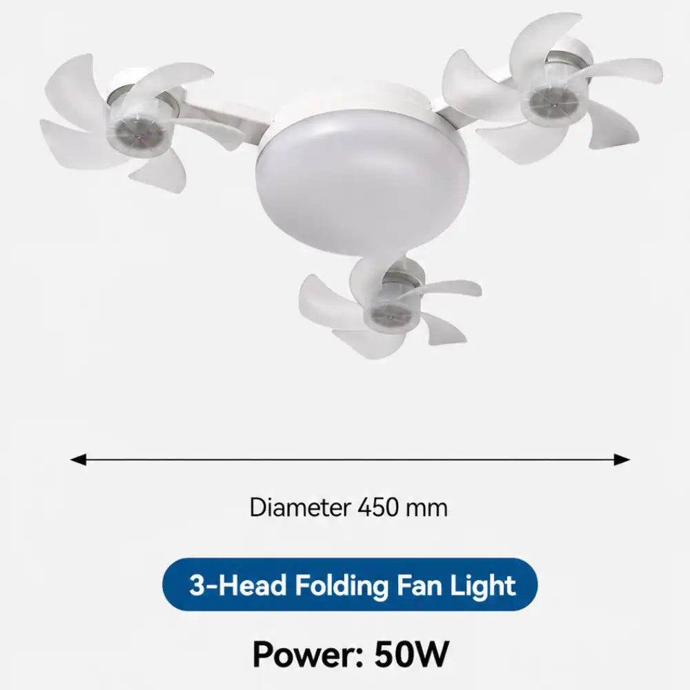 2-in-1 E27 Ceiling Fan Light with Remote Control