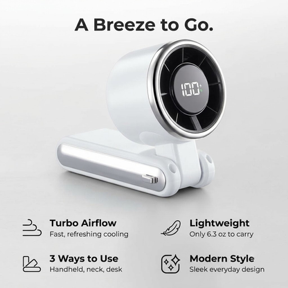 ❄️50% OFF TODAY💨 Portable Handheld Turbo Fan | High-Speed Rechargeable Cooling Fan for Travel, Office & Outdoor