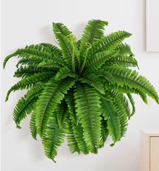 🌿 UV Resistant Lifelike Artificial Boston Fern – Realistic Outdoor & Indoor Greenery Decor