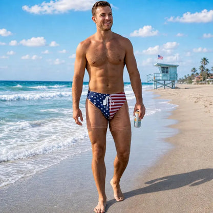 🎁Funny Patriotic Men Swim Trunks
