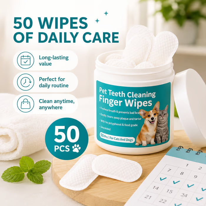 🐾  Pet Oral & Ear Hygiene Finger Wipes
