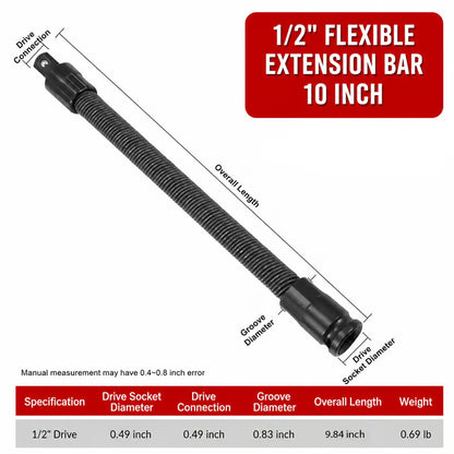 🔧 Flexible Shaft Extension Bar – Reach Tight Spaces with Maximum Torque