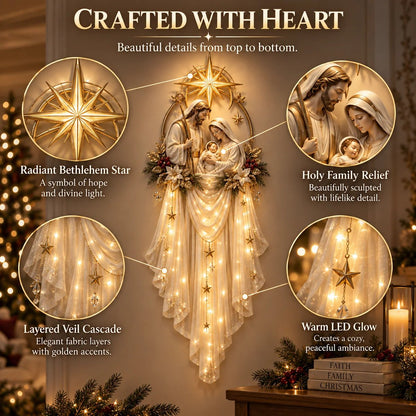 ✨50% OFF TODAY ✝️ Holy Family Star Veil™ – Meaningful Christmas Wall Decor
