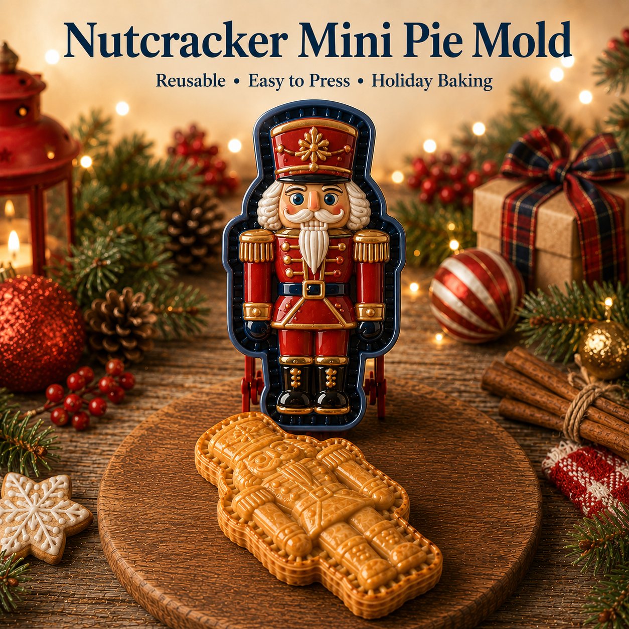 🔥 Last Day 49% OFF 🎄 9-Design Christmas Mini Pie Mold Collection 🥧✨