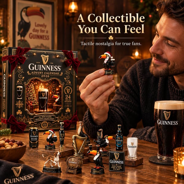 Guinness 2026 Limited Edition Advent Calendar 24-Piece Miniature Collectibles Holiday Countdown Gift for Beer Lovers & Collectors