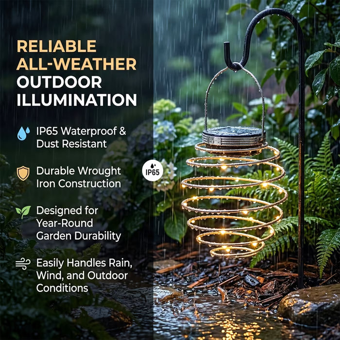 4-Pack Outdoor Solar Pendant Lights ✨🌙 Elegant Solar Hanging Lights for Gardens, Patios & Outdoor Spaces 🌿