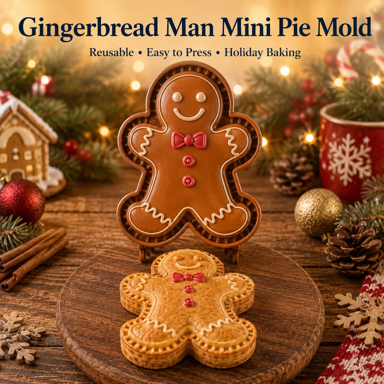 🔥 Last Day 49% OFF 🎄 9-Design Christmas Mini Pie Mold Collection 🥧✨