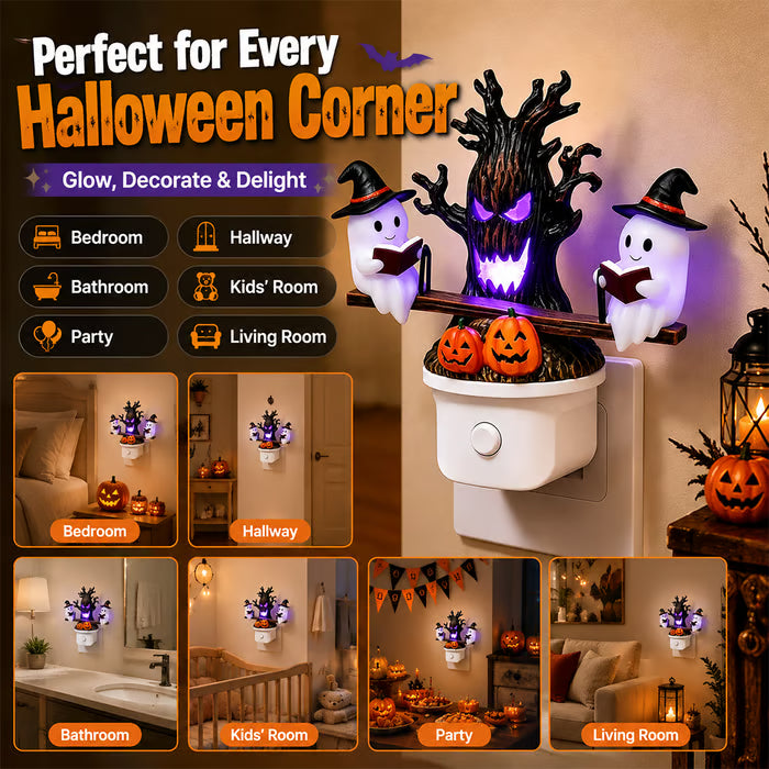 👻 Animated Seesaw Ghost Night Light Spooky-cute Halloween décor with glowing motion — perfect for cozy seasonal ambiance 🎃✨