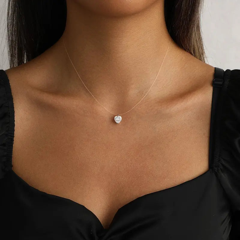 Invisible Floating Crystal Necklace