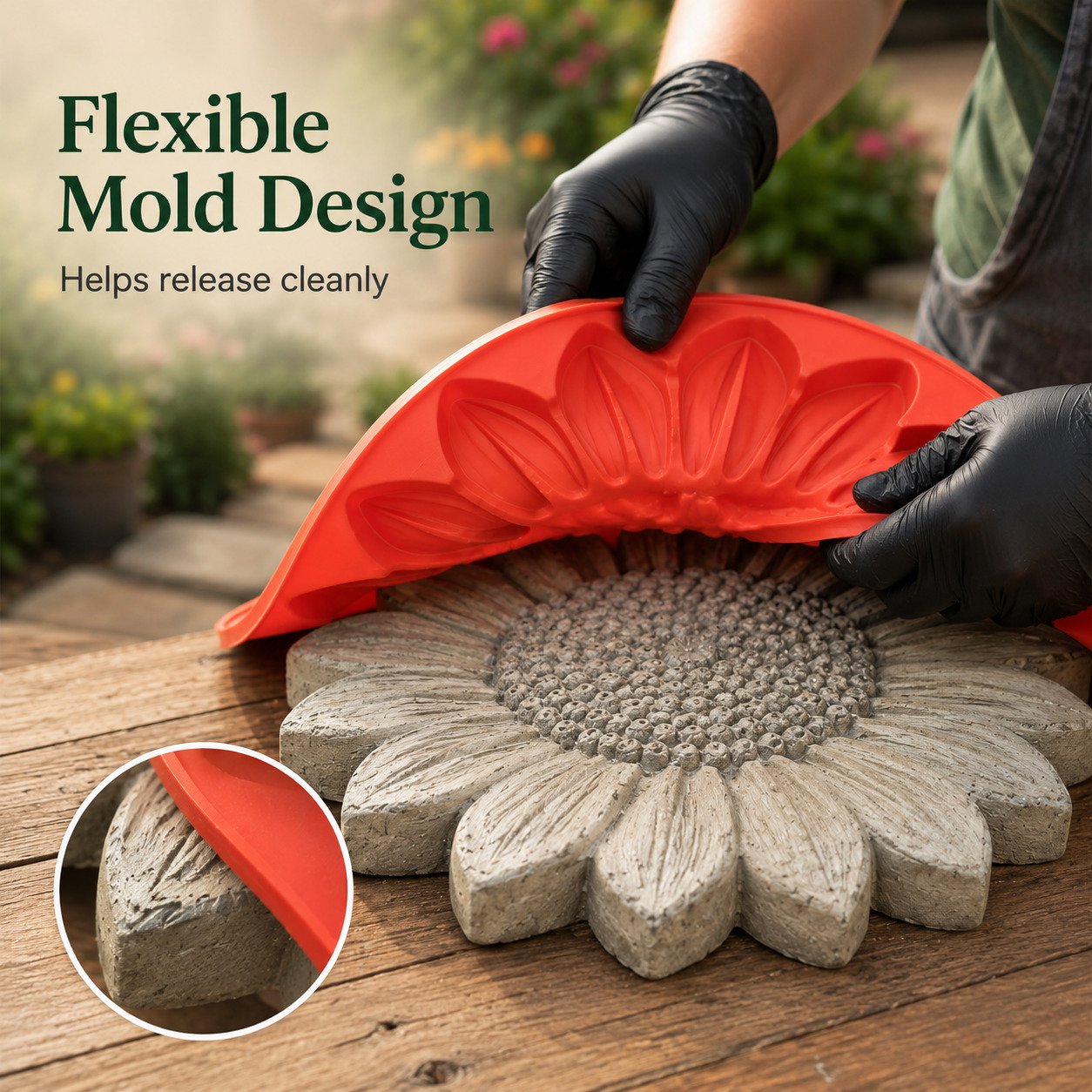 💥HOT SALE 55% OFF🌻 Reusable Sunflower Stepping Stone Mold