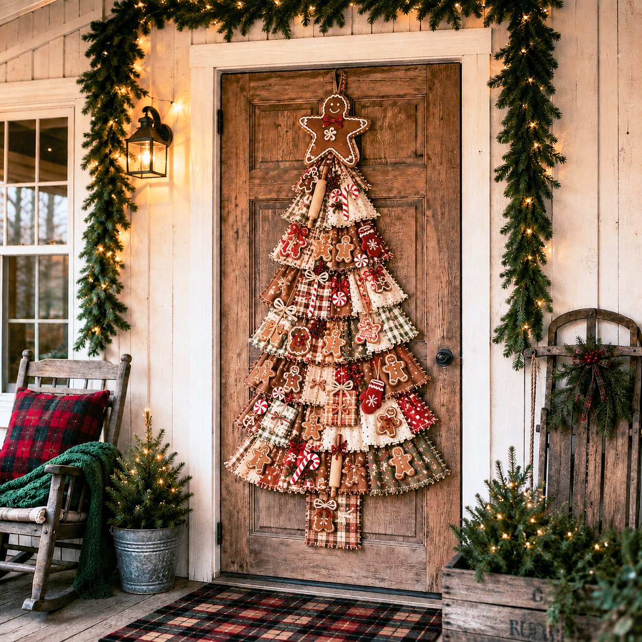 ⏳ Last Day 49% OFF – 🎄Beginner-Friendly DIY Oversized Patchwork Christmas Tree Door Hanging Kit | Complete Kit with All Tools & Step-by-Step Guide Included 💕