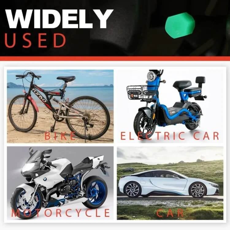 🚗🚗Glow-in-the-Dark Car Tire Valve Cap Set💡