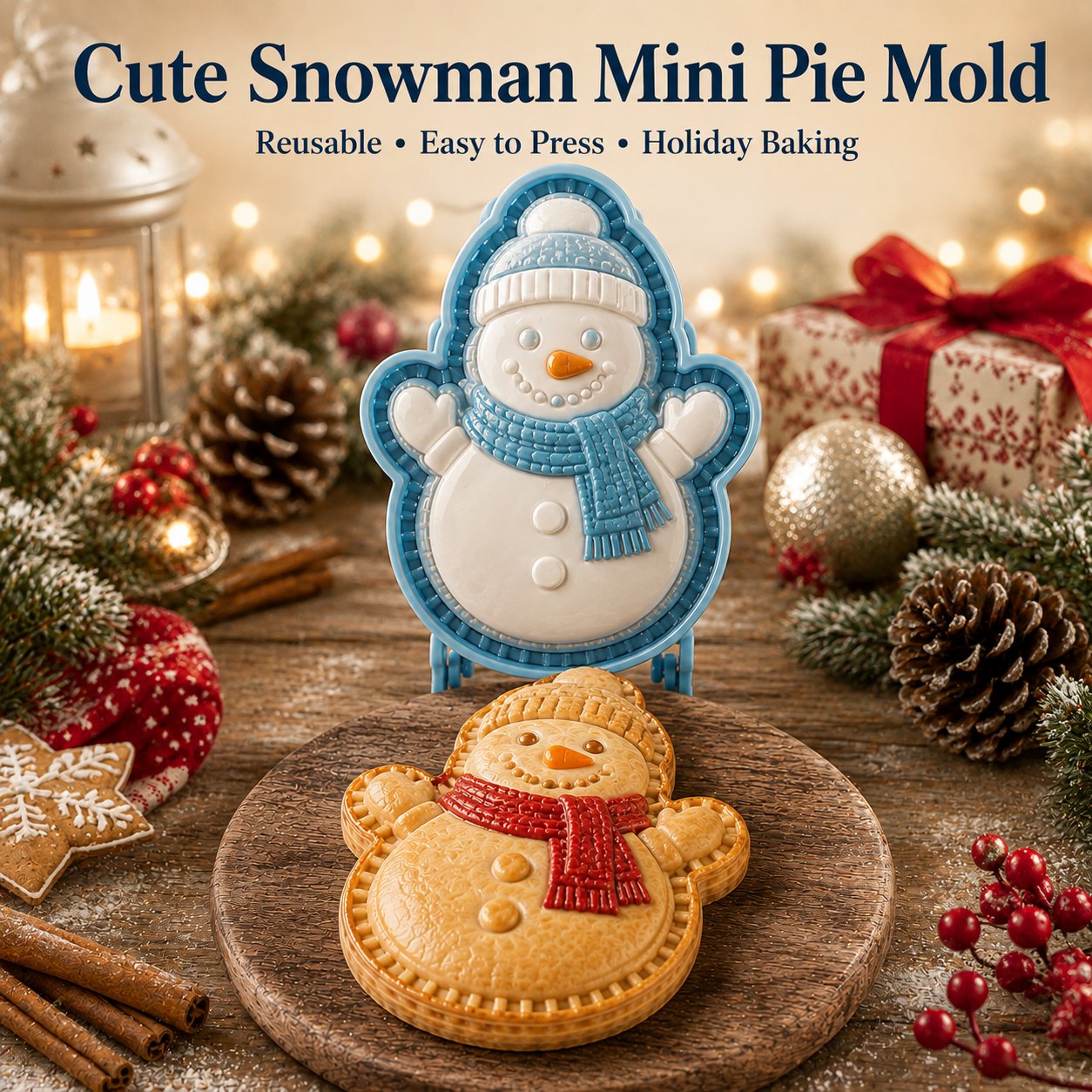 🔥 Last Day 49% OFF 🎄 9-Design Christmas Mini Pie Mold Collection 🥧✨