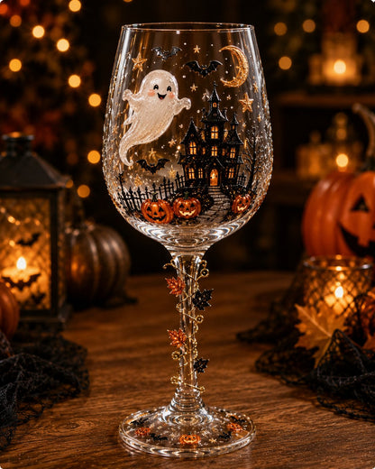 🔥LAST DAY 50% OFF - 🎁 Halloween 3D Wine Glass Collection Gift Box Set – 6 Spooky Collectible Designs 🎃🍷