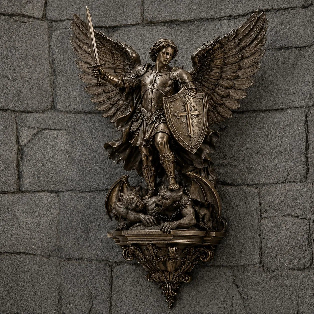 🎁50% OFF TODAY🕊️St. Michael Guardian Angel Wall Light✨