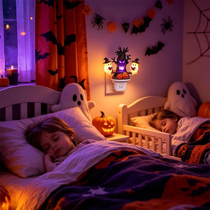 👻 Animated Seesaw Ghost Night Light Spooky-cute Halloween décor with glowing motion — perfect for cozy seasonal ambiance 🎃✨
