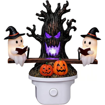 👻 Animated Seesaw Ghost Night Light Spooky-cute Halloween décor with glowing motion — perfect for cozy seasonal ambiance 🎃✨