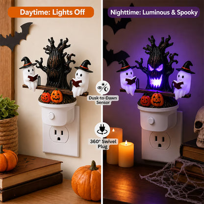 👻 Animated Seesaw Ghost Night Light Spooky-cute Halloween décor with glowing motion — perfect for cozy seasonal ambiance 🎃✨
