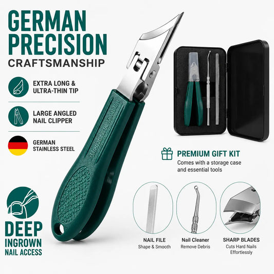 ✨🔥 HOT SALE 50% OFF – 3PCS Slanted Nail Clipper Set