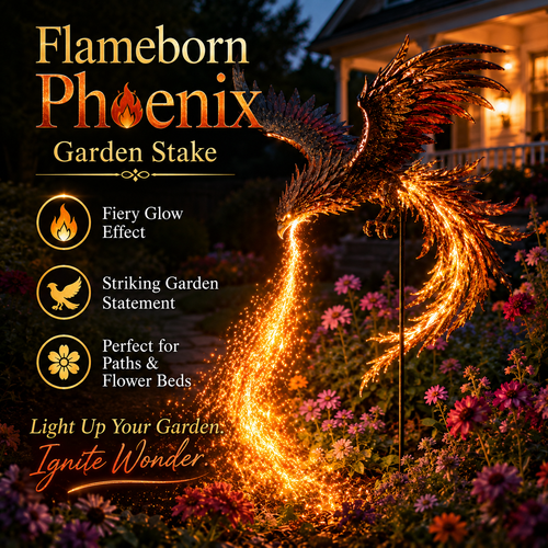 🐦‍🔥 Solar Powered Phoenix Fire Garden Light