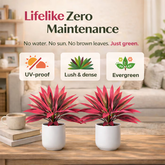 🌷🌿2-Pack 21.6" Artificial Cordyline Plants | UV Resistant, Pet Safe No-Maintenance Indoor Outdoor🌷