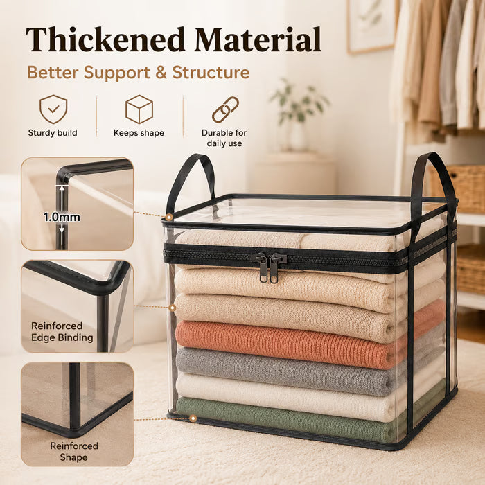 📚 Foldable Transparent Storage Box 🔥 Limited-Time Deal: Buy 1 , Get 1 Small FREE (worth $19.99) — Ends Soon!