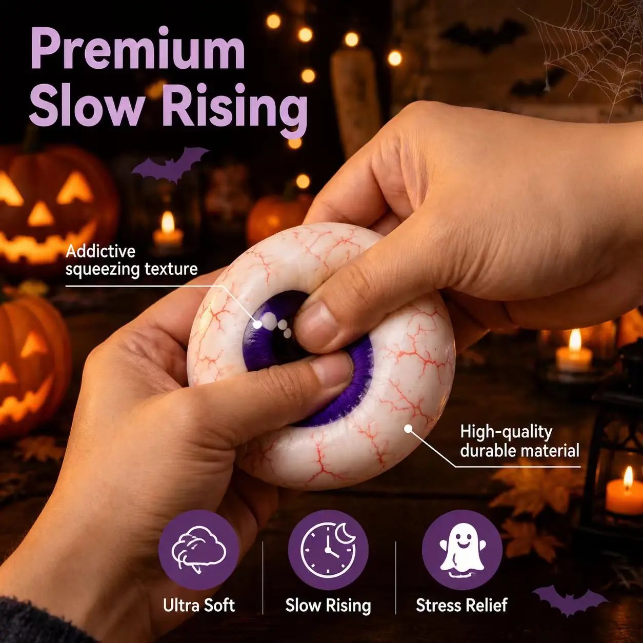 🎃 Halloween Early Bird Sale 50% Off 🐣 Cute Halloween Scary Ghost Maruko Squeeze Toy Set