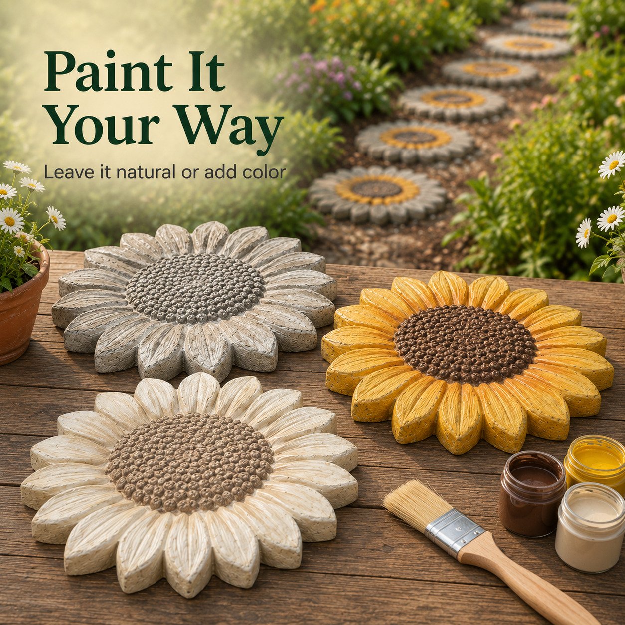 💥HOT SALE 55% OFF🌻 Reusable Sunflower Stepping Stone Mold