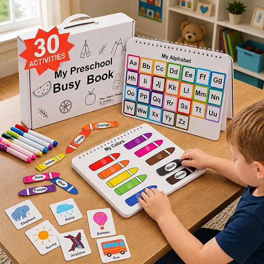 🔥 TODAY ONLY 50% OFF | 🧸 Mallify Montessori Busy Book for Kids – 30 Fun Learning Activities 📚