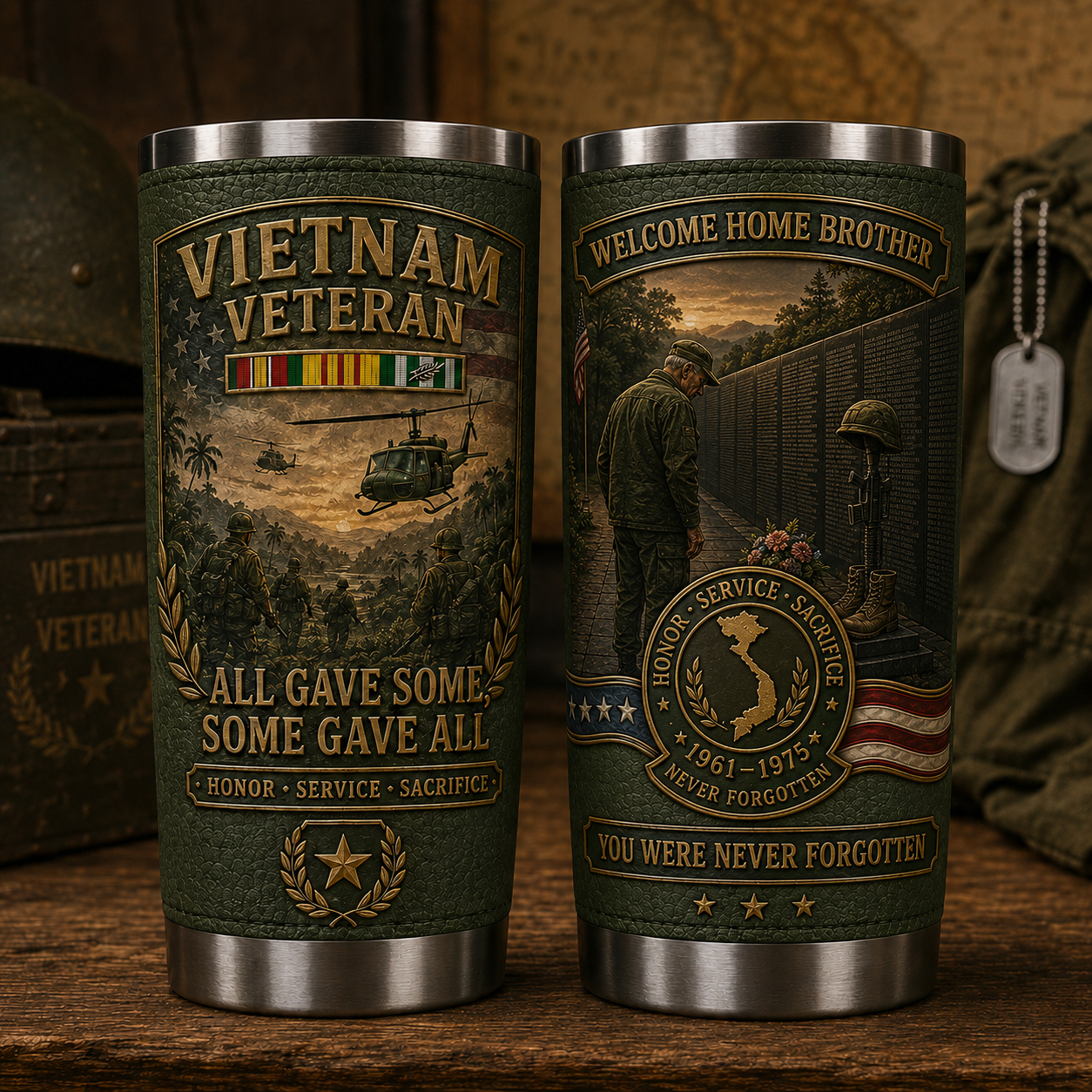 🔥 Last Day Promo: 55% OFF-🇺🇸 Vietnam War Veteran Commemorative Travel Tumbler