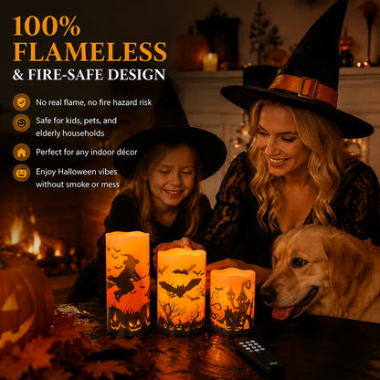 🎃 Halloween Flameless Flickering LED Candles