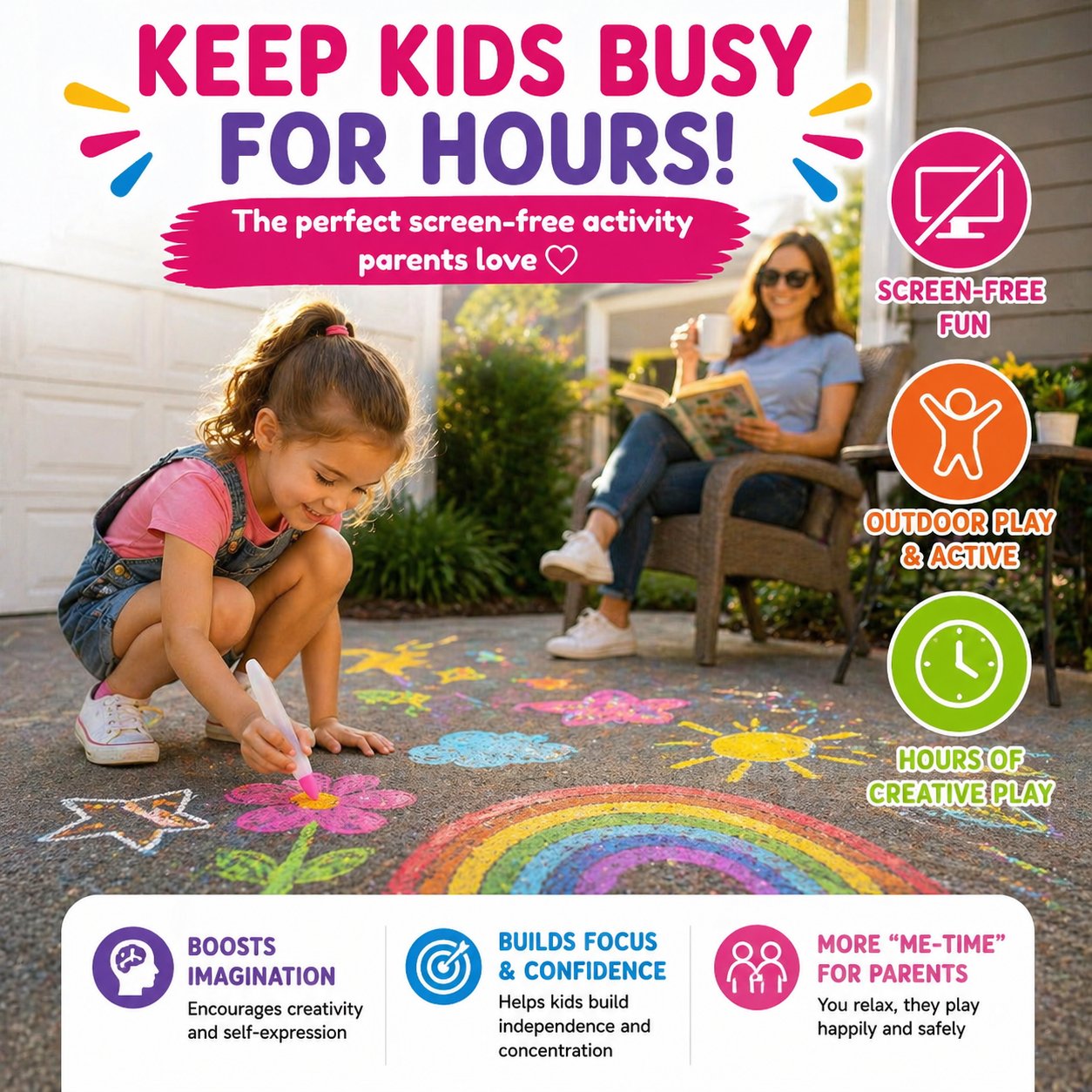 🎨Sidewalk Chalk Paint Kit — The Ultimate Outdoor Creative Adventure ( 6 PCS )