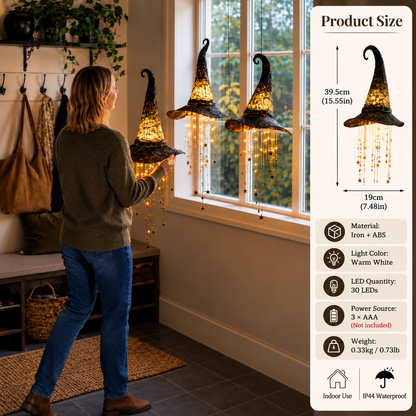 🔥HOT SALE 50% OFF🌟 Lighted Witch Hat Hanging Chime🎃🧙