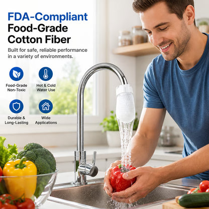 Faucet Filter Cotton Bags - Universal, 100 PCS Splash-Proof Faucet Filter Set 2