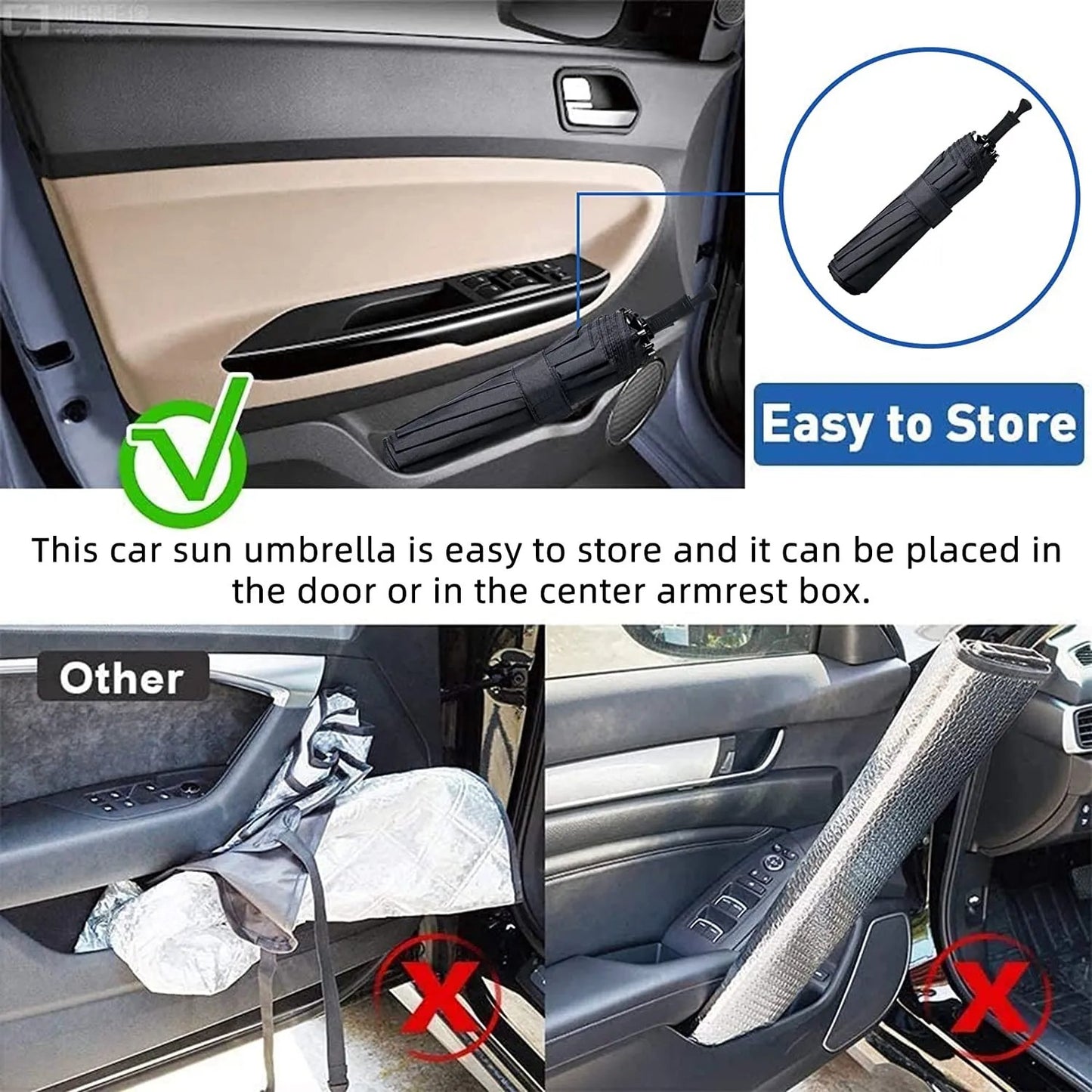🔥 Summer parking savior special offer! Foldable Car Umbrella✨