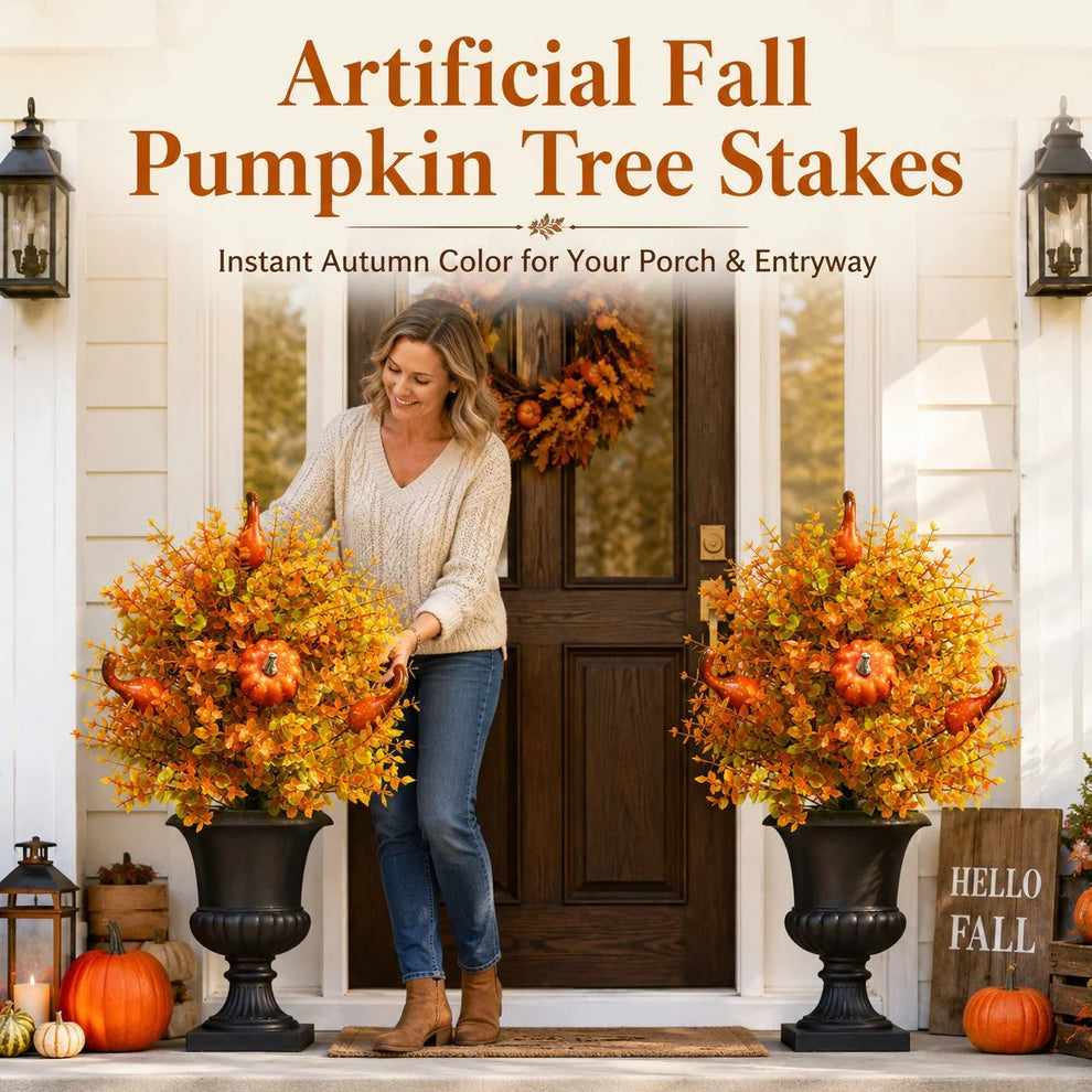 🎁Hot Sale 49% OFF🔥Artificial Fall Pumpkin Tree Stakes🍂