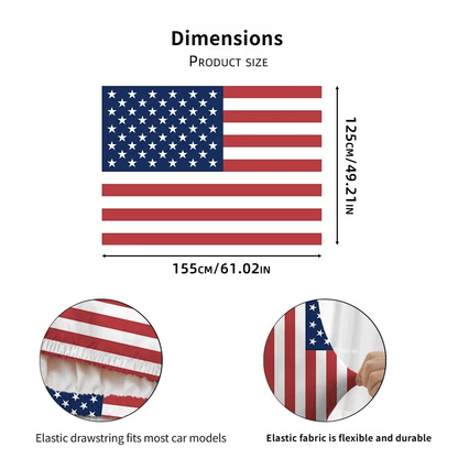 🔥50% OFF Flash Sale 65K+🎉American Car Hood Flag🦅No Glue No Tools🚗 Install in 1 Minute