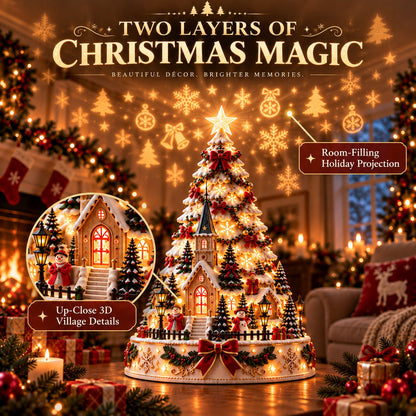 🔥HOT SALE🔥🏆 60,000+ Sold🎄Christmas Village Projection Centerpiece – 4 Themed Villages