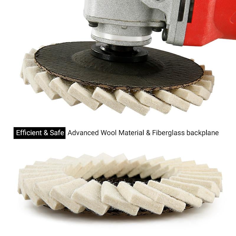 🎁Last Day Promotion 49% OFF🔥 Premium Wool Felt Polishing Flap Disc for Angle Grinders - Mirror Finish Made Easy