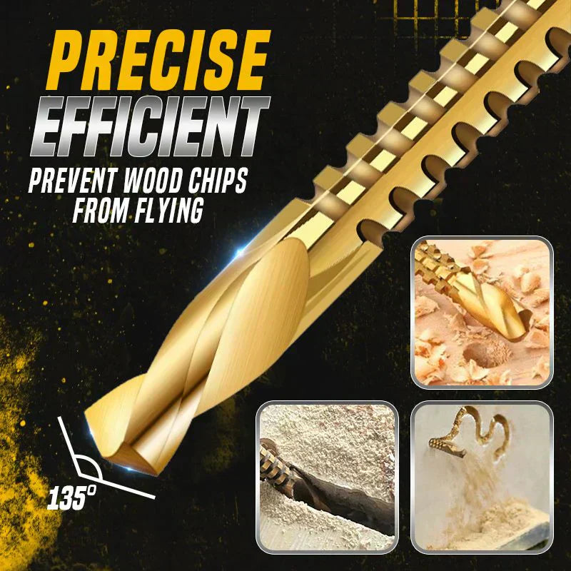 🛠️ LIMITED-TIME 50% OFF! ✨ Twist Drill Bit Set – Titanium-Coated, Serrated, Multi-Material 🔩