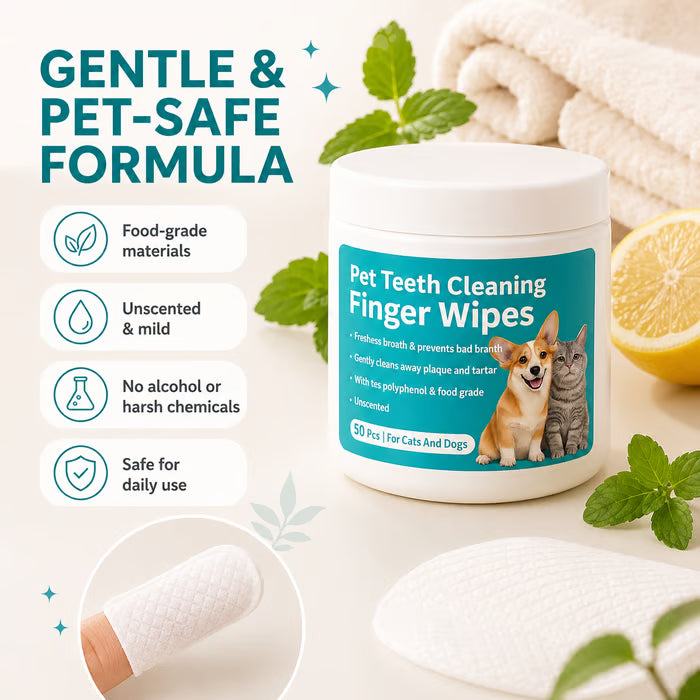 🐾  Pet Oral & Ear Hygiene Finger Wipes