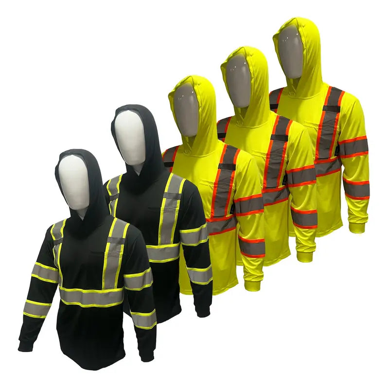 🔥 HOT SALE 50% OFF 🔥 5 Pack High Visibility Hoodie Safety Shirts