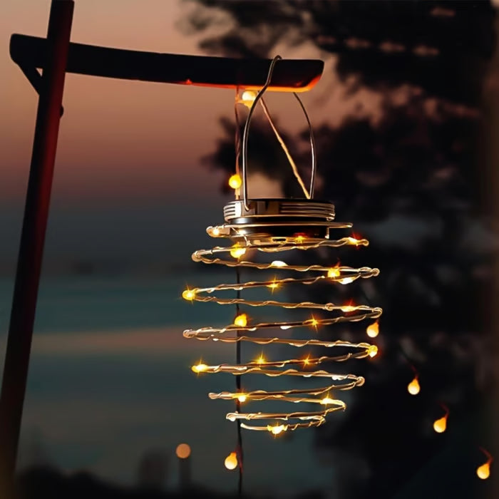 4-Pack Outdoor Solar Pendant Lights ✨🌙 Elegant Solar Hanging Lights for Gardens, Patios & Outdoor Spaces 🌿