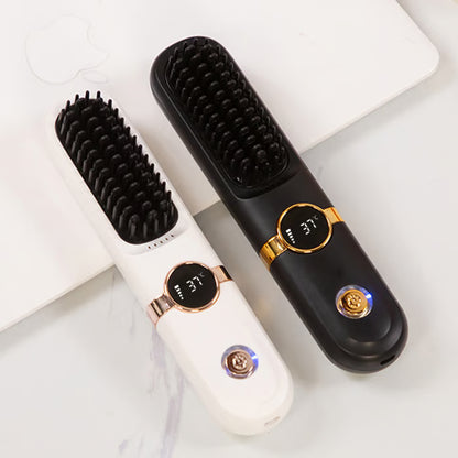 ✨✨Last Day Special Price 💥Wireless Ceramic Heating Hair Straightening Comb💇‍♀️