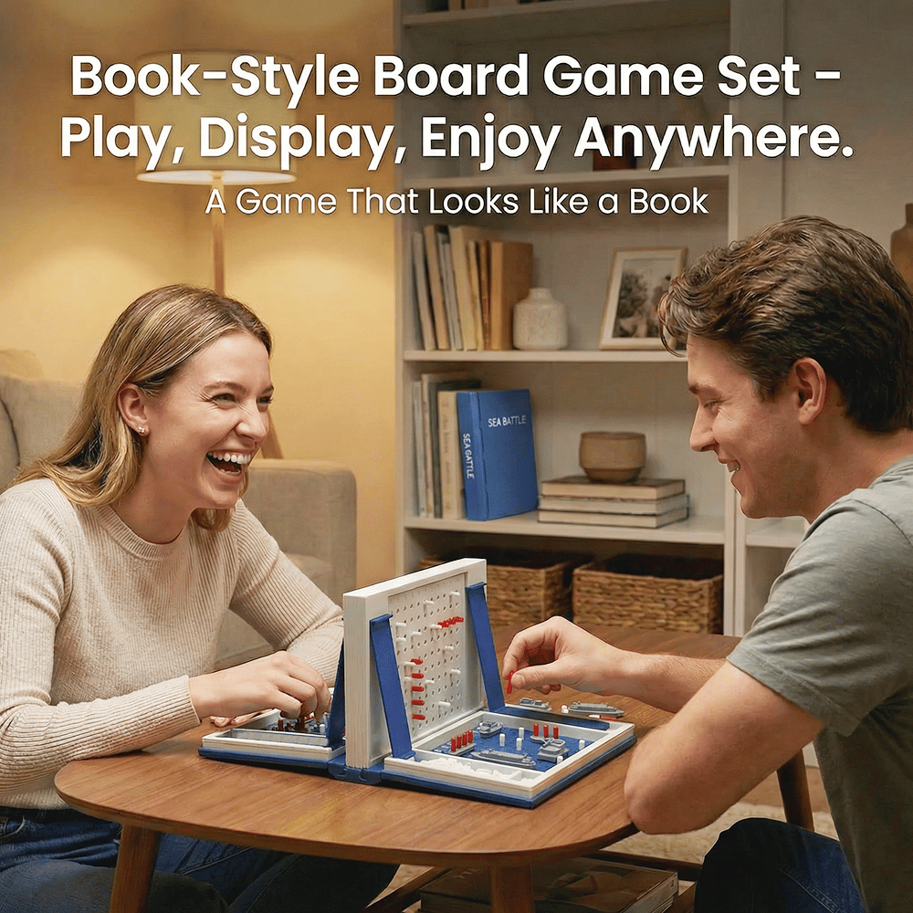 🔥LAST DAY 49%OFF 📚 Vintage Game Set: Enjoy a sophisticated game night and store it away elegantly in a compact book case.