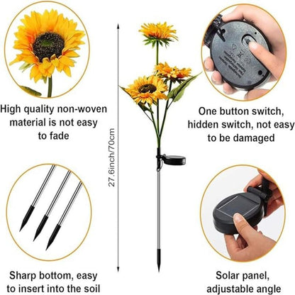 🌻❤Mother's Day Sale 49% OFF- 🌞Solar LED Sunflower Garden Lights-29.6inch/74cm